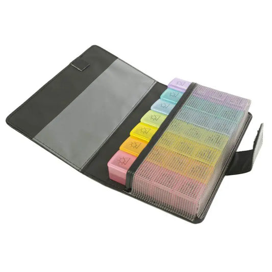 Garcia 1880 Boîte à pilules hebdomadaire 4 prises et symboles avec étui