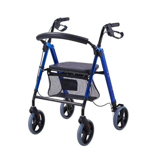 Garcia 1880 déambulateur en aluminium avec siège réglable en hauteur (bleu)