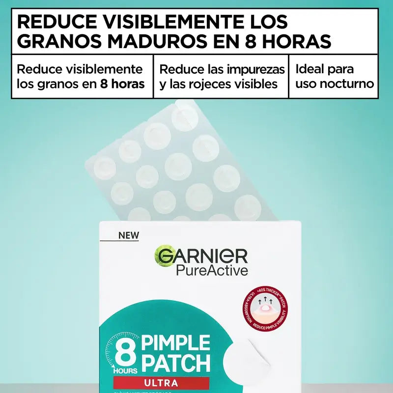 Garnier Anti-Acne Pureactive 8H Pimple Patch Ultra , 22 unités