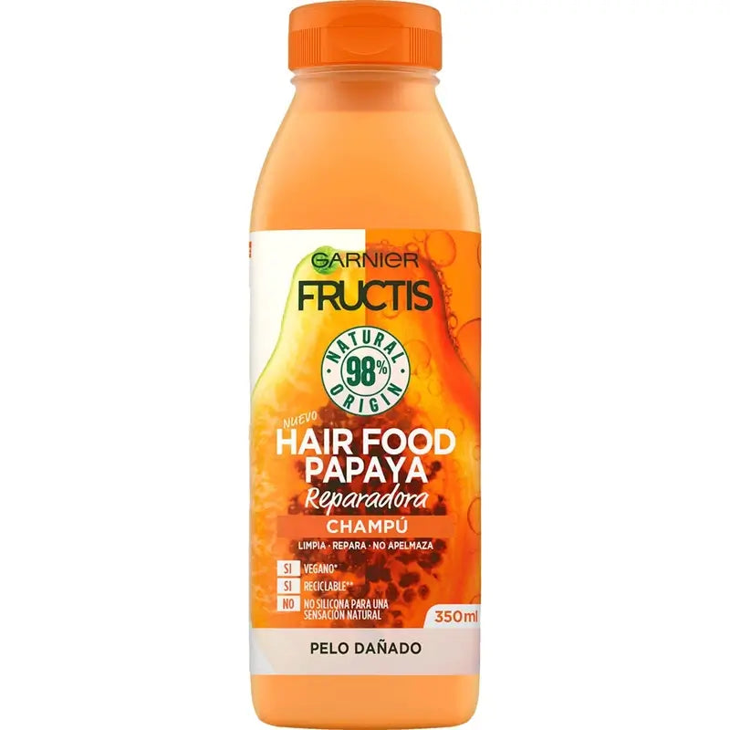 GarnierFructis Hair Food Shampooing à la papaye 350 ml pour cheveux abîmés