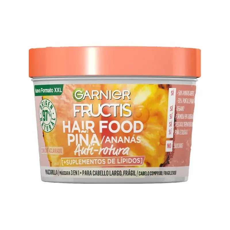 GarnierFructis Hair Food Pineapple 3 In 1 Anti-Breakage Mask 400 Ml Pour cheveux longs et cassants