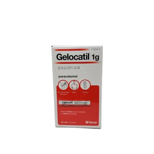 Gelocatil 1g Solution buvable, 10 Sachets