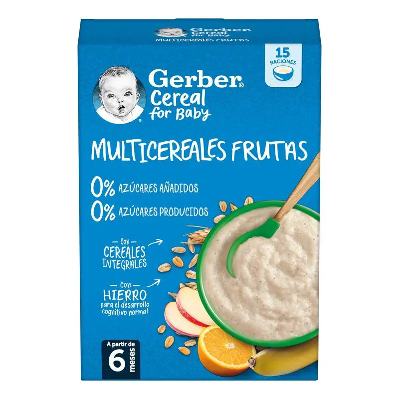 Gerber Multicereal Fruit 0% 0% Sucres, 270 g