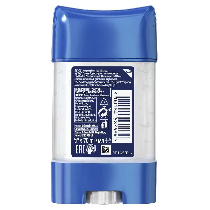 Gillette Déodorant Hydra Gel Anti Transpiration Aloe 70Ml