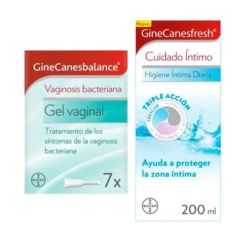 Ginecanes Ginecanesbalance Pack Gel vaginal antibactérien + GineCanesfresh Gel de soin intime, 2 unités