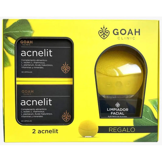 Goah Acnelit Pack + Facial Cleanser Gift Set, 120 gélules