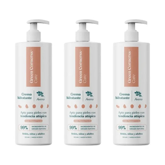 Green Cornerss Crème hydratante à l'avoine, 3 x 280 ml