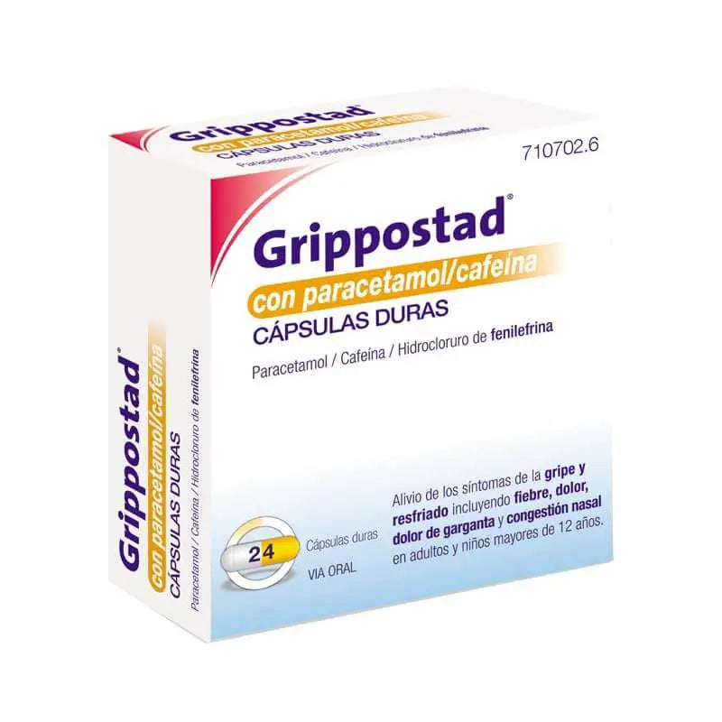 Grippostad avec paracétamol/caféine 24 gélules