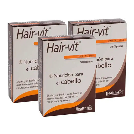 Health Aid Hair Vit, Pack 3 x 30 comprimés