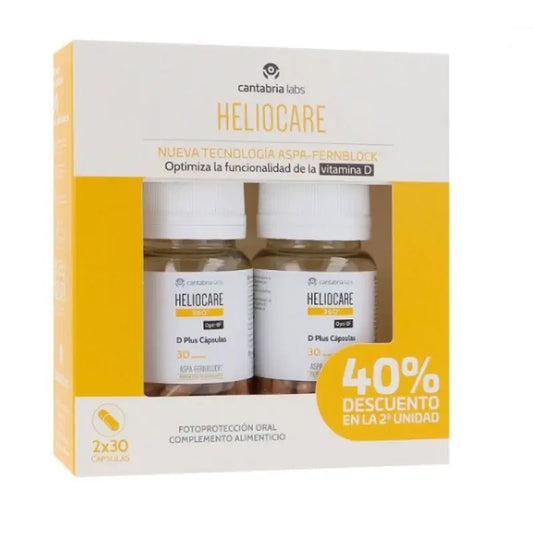 Heliocare Pack Duplo 360º D Plus Capsules, 1 unité