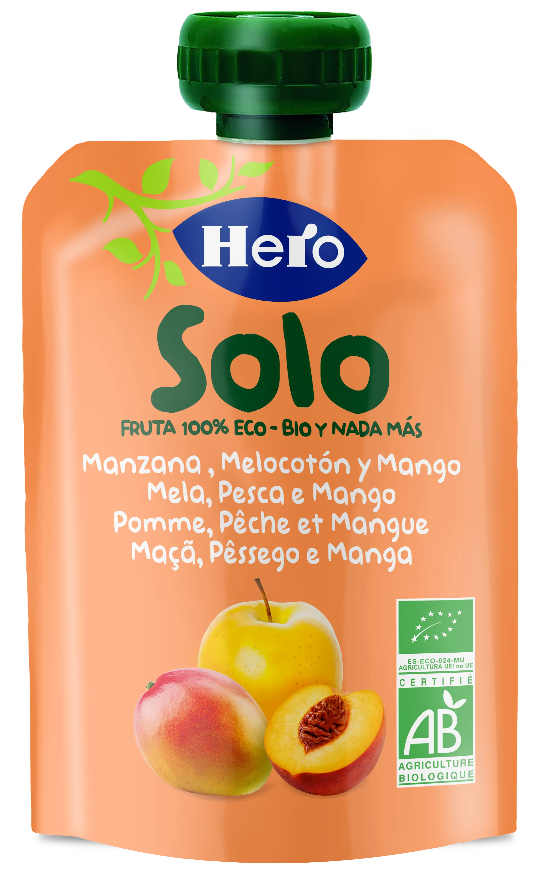 Hero Baby Hero Baby Sachet Solo Pomme Pêche & Mangue Eco Hb Solo 100G