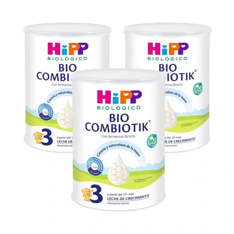 Hipp Combiotik 3, lait de croissance, paquet de 3 x 800 g