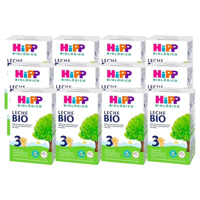 Hipp Organic Growing Up Milk 3, paquet de 12 x 500 g