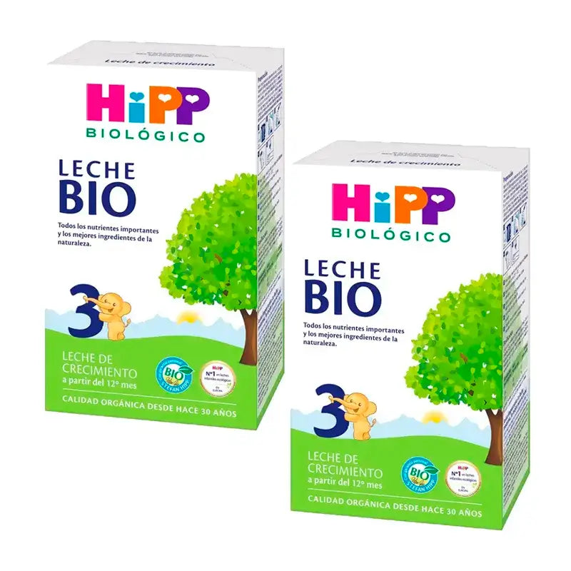 Hipp Organic Growing Up Milk 3, paquet de 2 x 500 g