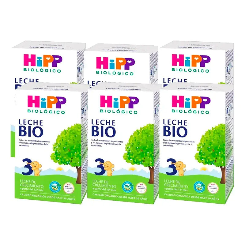 Hipp Organic Growing Up Milk 3, paquet de 6 x 500 g