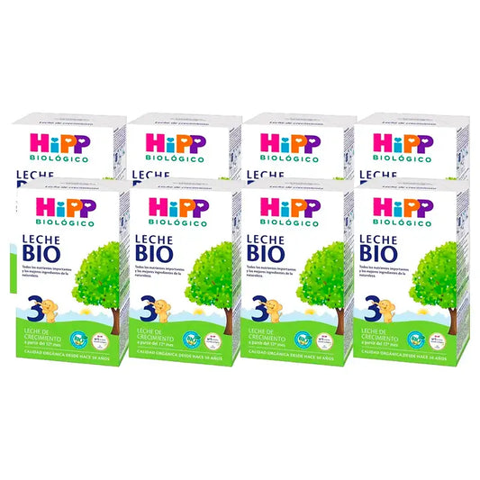 Hipp Organic Growing Up Milk 3, paquet de 8 x 500 g