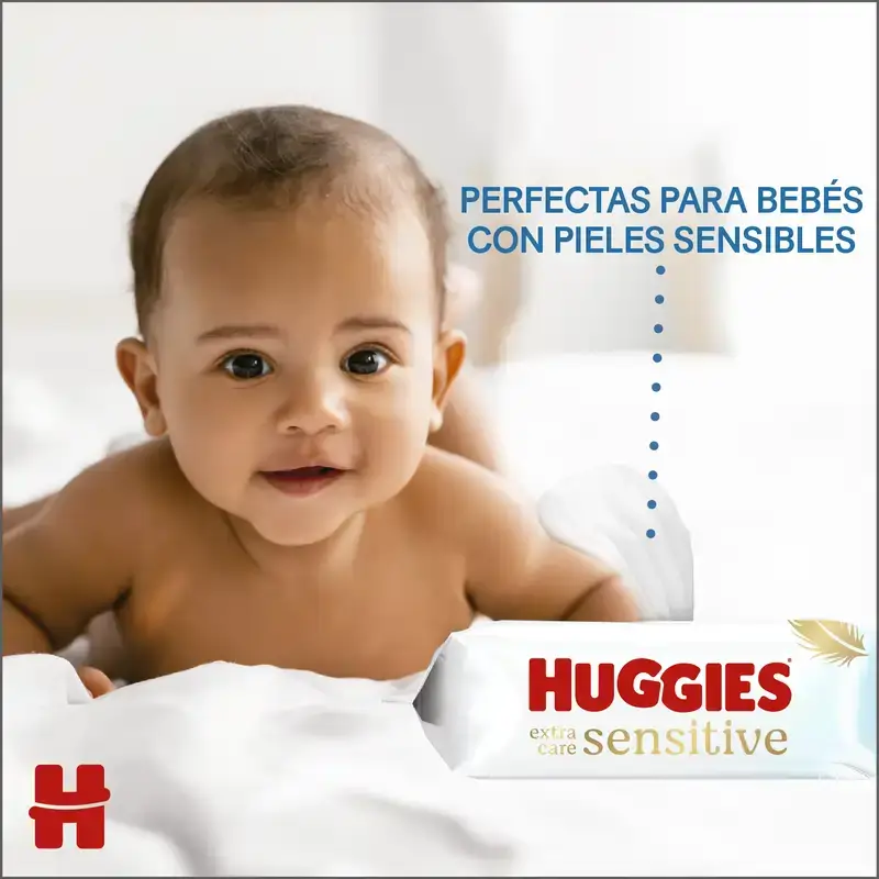 Huggies Extra Care Sensitive Wipes , 48 pcs.