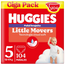 Huggies Little Movers Taille 5 (12-17 Kg) Disney Baby Diaper Brief, 104 pièces