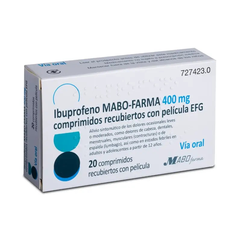 Ibuprofen Mabo-Farma 400 mg comprimés pelliculés Efg, 20 comprimés