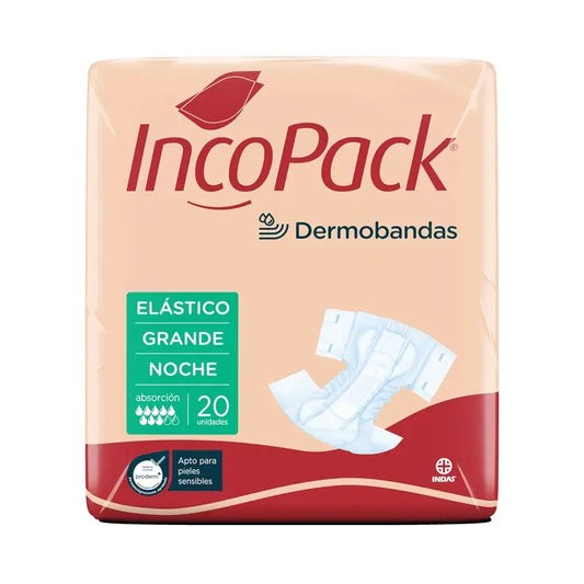 Incopack Elastic Absorbent Night Absorbent Large Size , 80 unités