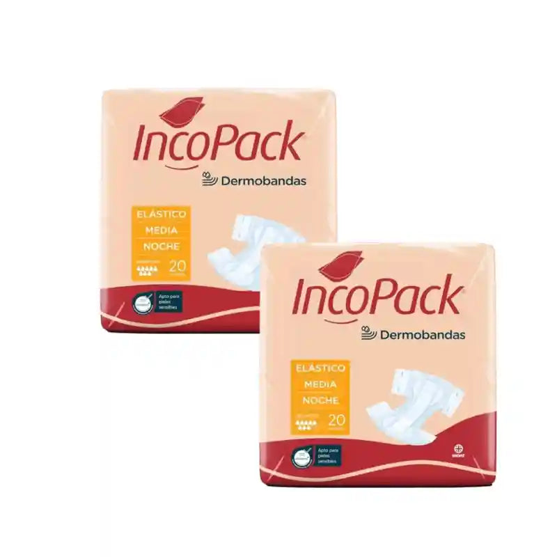 Incopack Anatomical Elastic Night Medium Size, Pack 2, 160 pcs.
