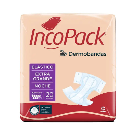 Incopack Elastic Absorbent Night Absorbent Extra Large, 80 unités