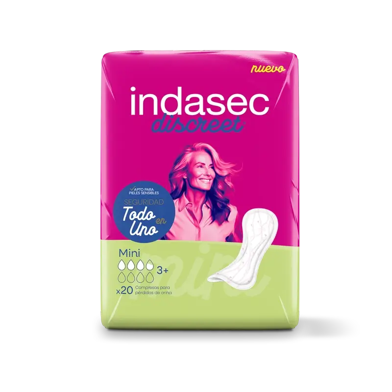 Indasec Discreet Incontinence Pad Mini , 20 unités