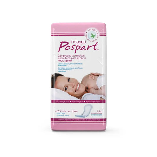 Indasec Pospart First Days Cotton Pads , 12 unités