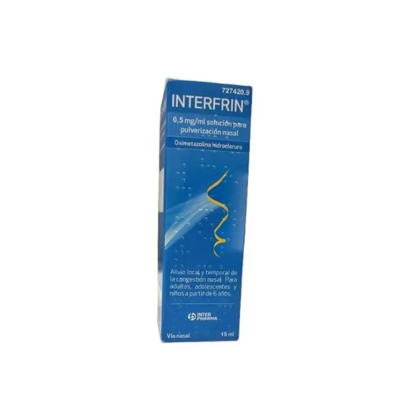Interfrin 0,5 Mg/ml Solution pour pulvérisation nasale, 15 ml