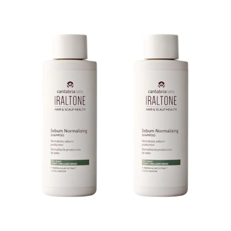 Iraltone Shampooing séborégulateur, paquet de 2 x 200 ml