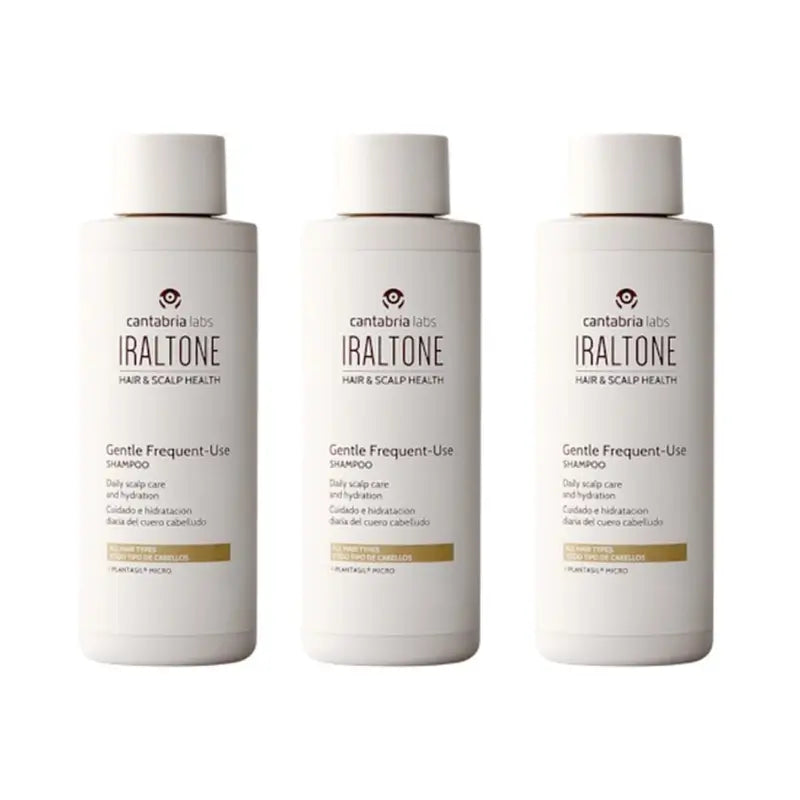 Iraltone Shampooing doux pour usage fréquent, paquet de 3 x 200 ml