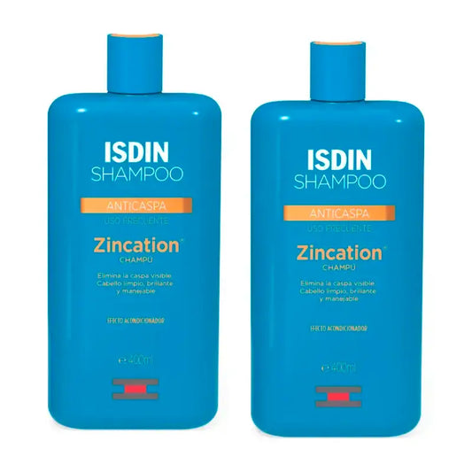 Isdin Zincation Frequency Shampooing, Pack 2 x 400 ml