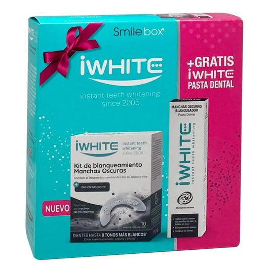 Iwhite Stain Kit Pack, 10 moules + 75 ml de pâte, coffret cadeau