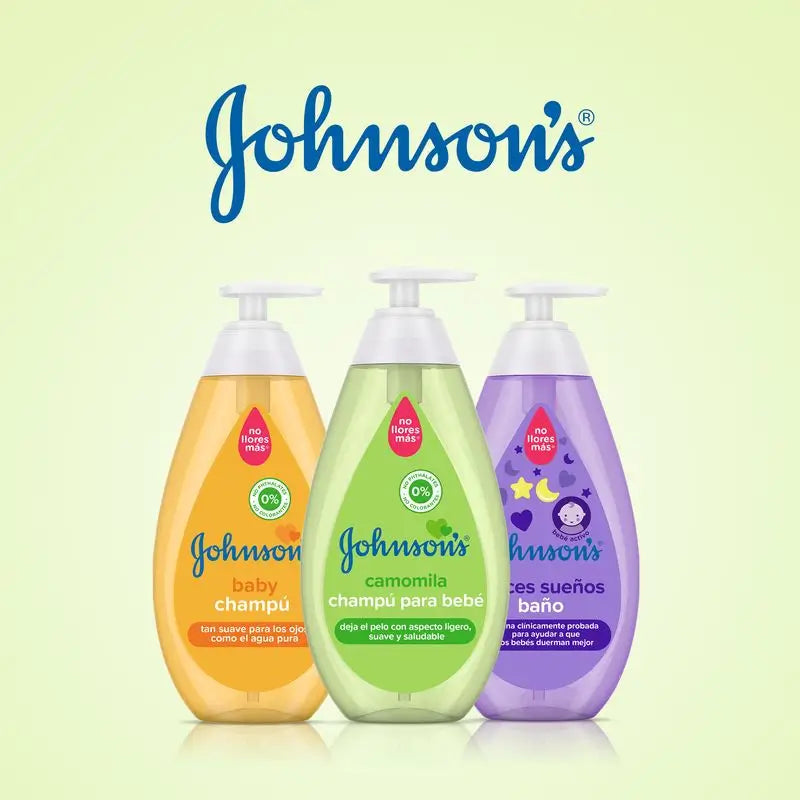 Johnson's Baby Chamomile Shampooing, usage quotidien, nettoie et apaise, sans sulfate, pour toute la famille, 750ml