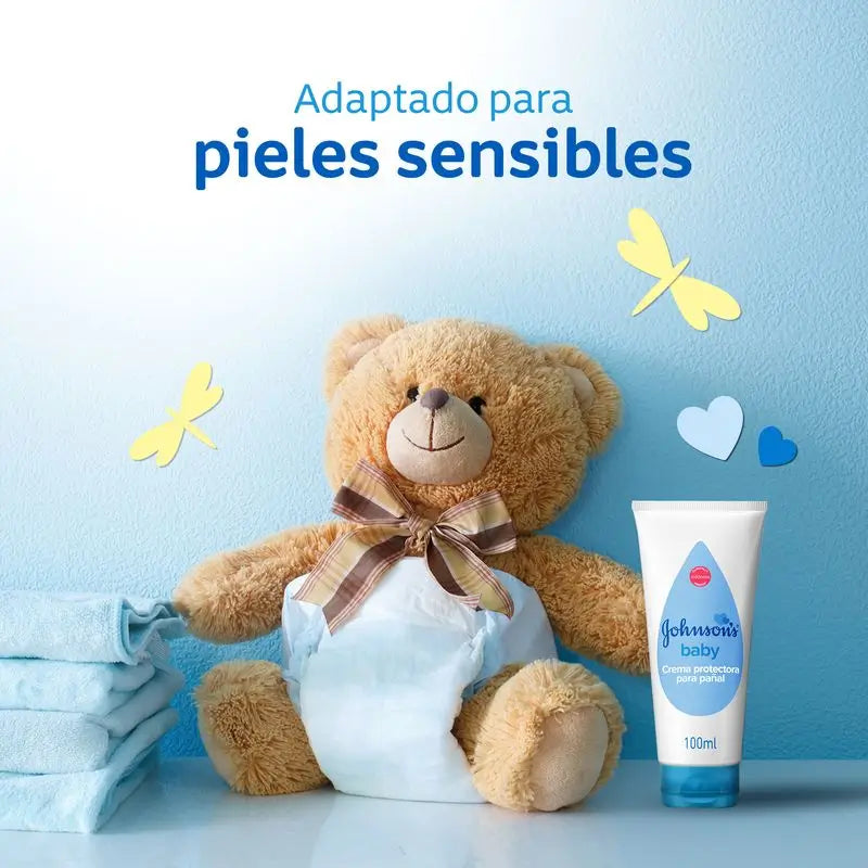 Johnson's Baby Protective Nappy Cream, Peau délicate de bébé, 100 ml