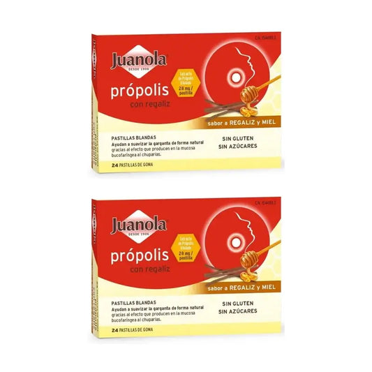 Juanola Propolis Réglisse, 2X24 Comprimés