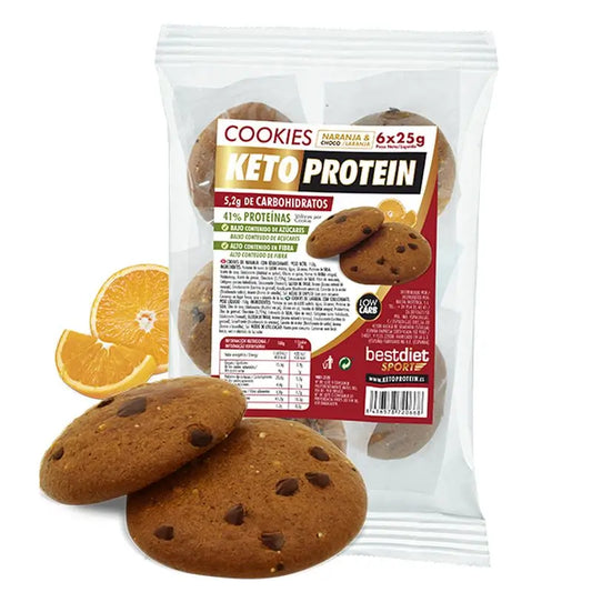 Keto Protein Cookies Orange & Choco Cookies, 6x25 g
