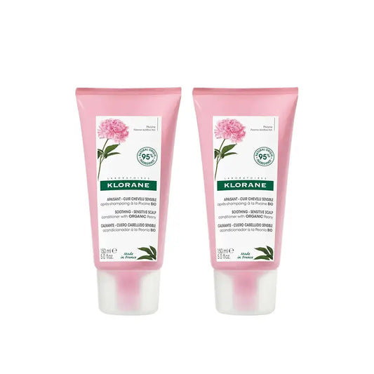 Klorane Après-Shampooing à la Pivoine Bio, 2X150 Ml
