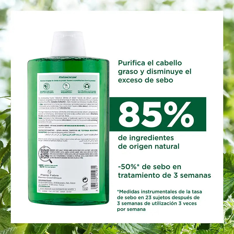 Klorane Shampooing à l'ortie 400 ml