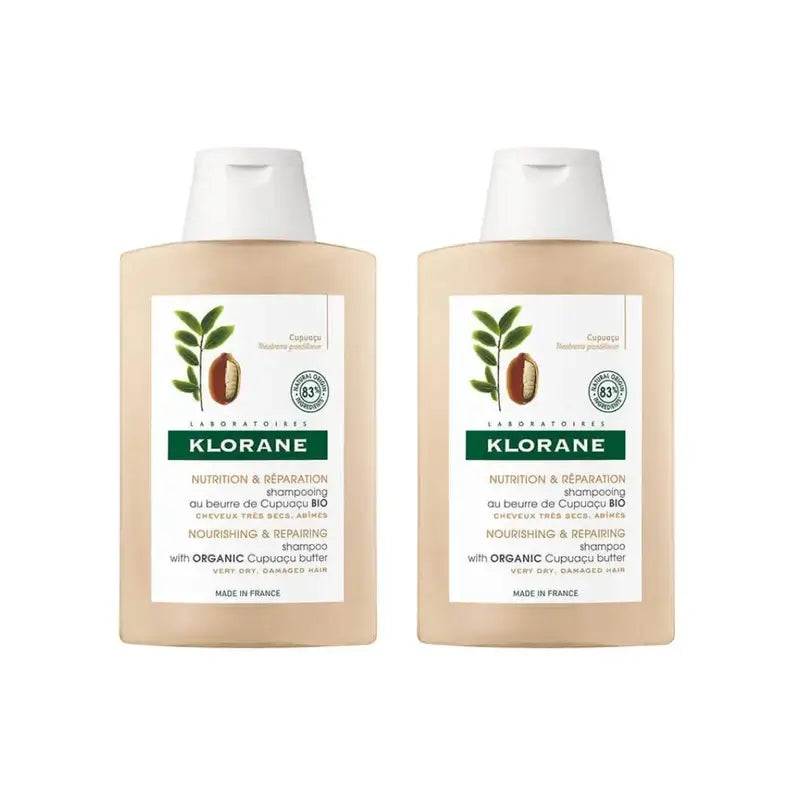Klorane Shampooing au beurre de cupuaçu, 2X200 Ml