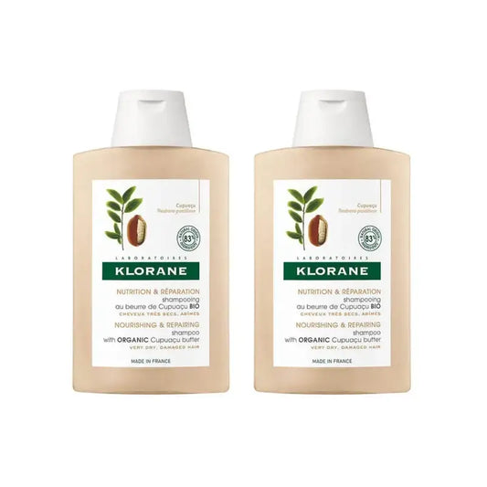 Klorane Shampooing au beurre de cupuaçu, 2X200 Ml