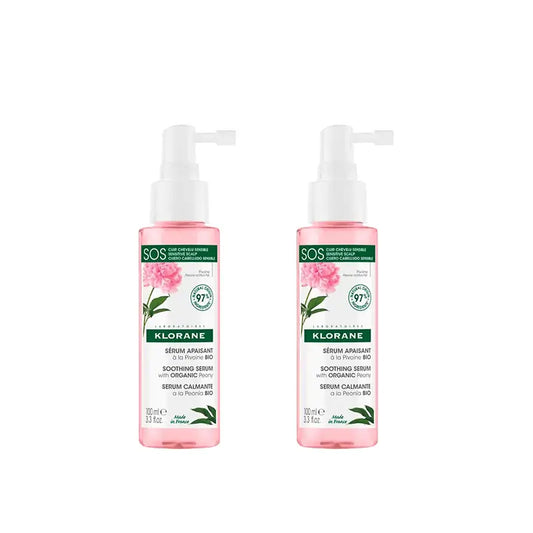 Klorane Sérum Sos A La Pivoine Bio, 2X100 Ml