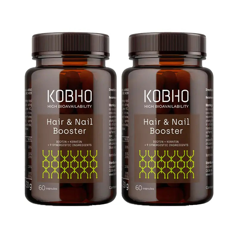 Kobho Labs Supplément Duplo Biotine + Kératine, 2 x 3 x 60 gélules