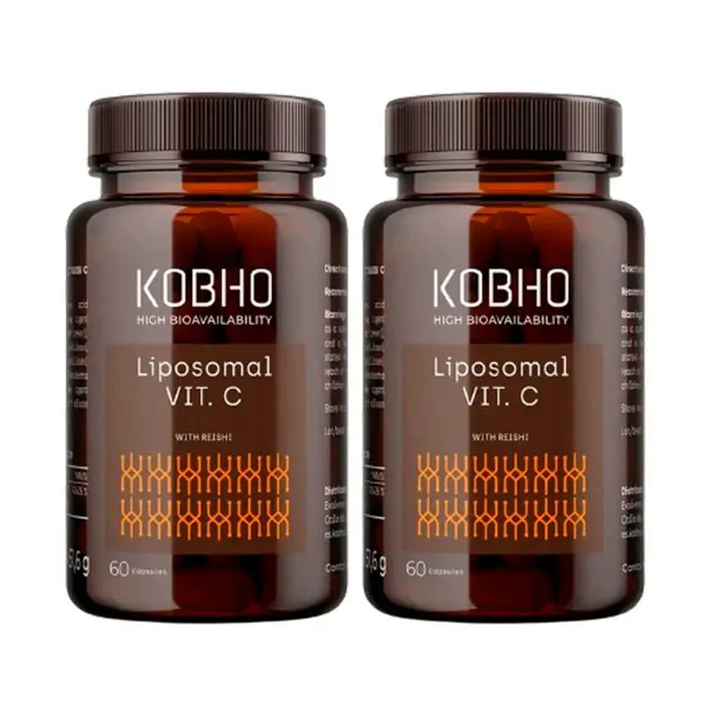 Kobho Labs Duplo Supplement Vitamine C liposomale + Reishi, 2 x 3 x 60 gélules