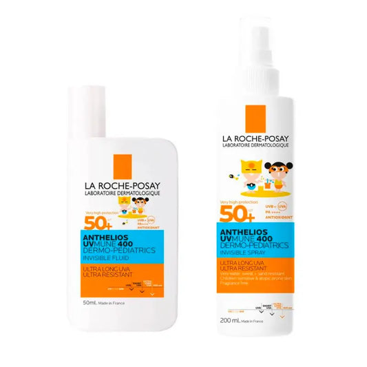 La Roche Posay Anthelios Fluide Pack Enfant Spf50+ 50Ml + Invisible Spray Enfant Spf50+ 200Ml