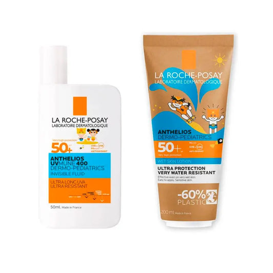 La Roche Posay Anthelios Fluide Pack Enfant Spf50+ 50Ml + Wet Skin Enfant Spf50+ 200Ml