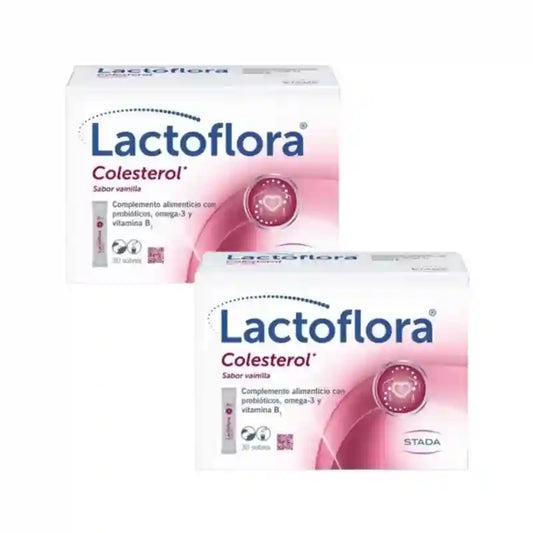 Lactoflora Probiotique Cholestérol Vanille, 2X30 bâtonnets