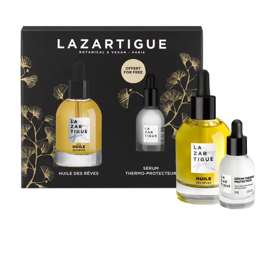 Coffret de Noël Lazartigue Huile sèche nourrissante + Sérum thermoprotecteur , 2 unités