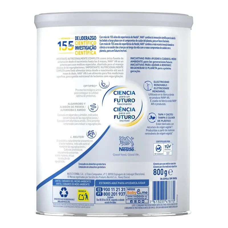 Nestlé Nan Ar Expert Lait premier âge 800 gr