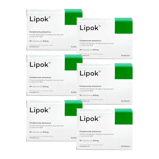 Lipok Complément Alimentaire, Pack 6 x 30 Capsules